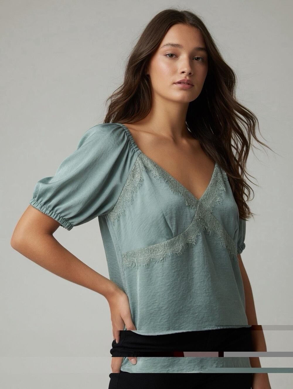 NEW And Now This Top Trad Wife Feminine Brushed Satin Luxury Old Money Baby doll